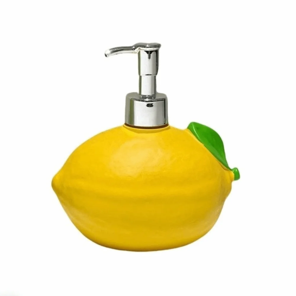 

Vinyl Lemon Soap Dispenser Press Bottle Decorative Hand Sanitizer Bottle Yellow Fruit Shampoo Soap Dispenser Bathroom