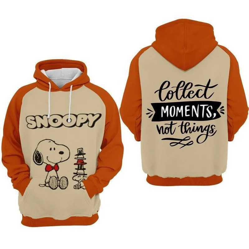 2024 Snoopy 3D printed boys and girls spring and autumn zippered hoodies for children's street casual sportswear