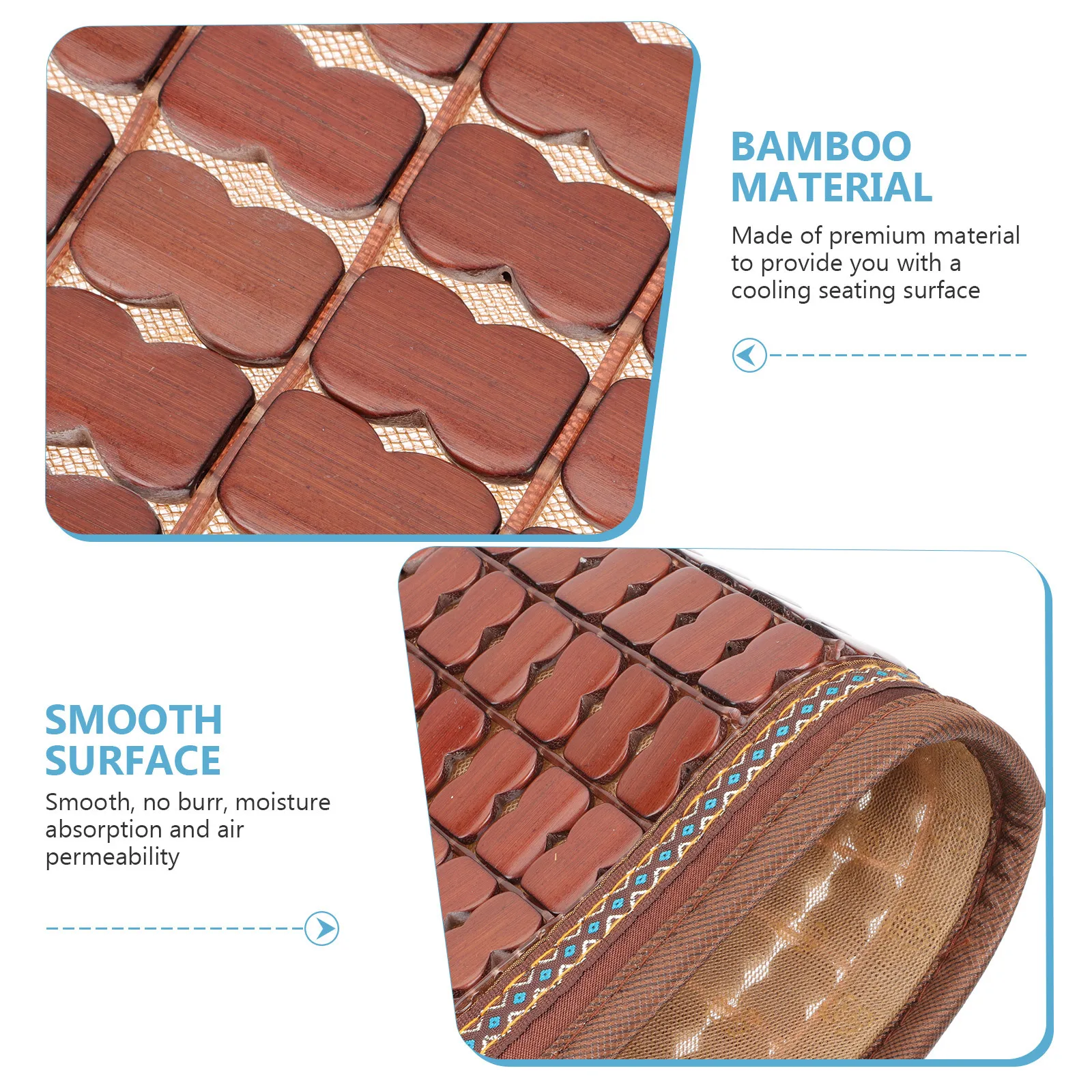 

Bamboo Swing Cushion Cooling Summer Outdoor Patio Garden Seats Cushion Non Slip Portable Seat Pad Summer Pad Cooling Seats Mat