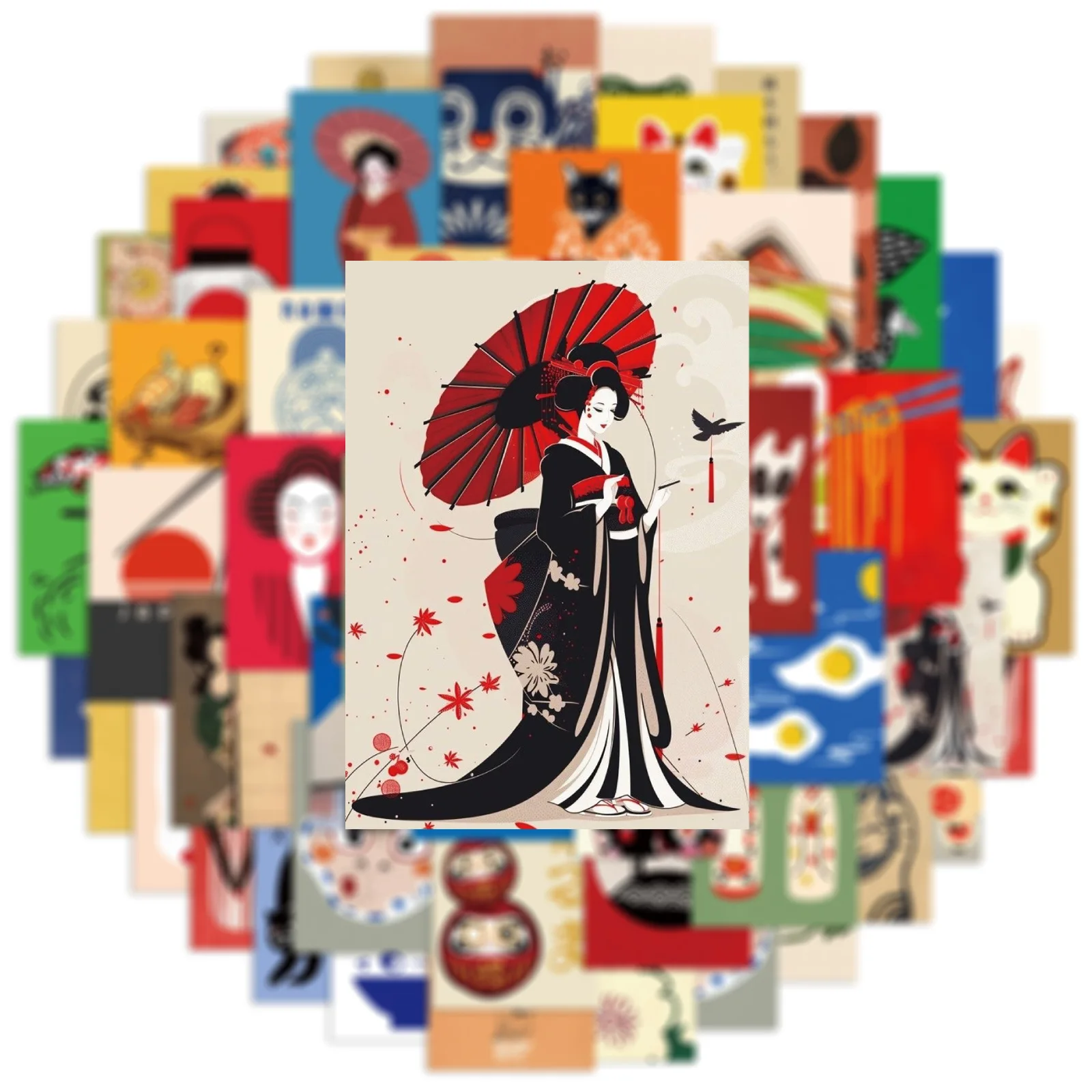 

10/50PCS Japanese Style Poster Graffiti Sticker Japanese Culture Cartoon Decal Toys Personalized Creative DIY Phone Case Bicycle