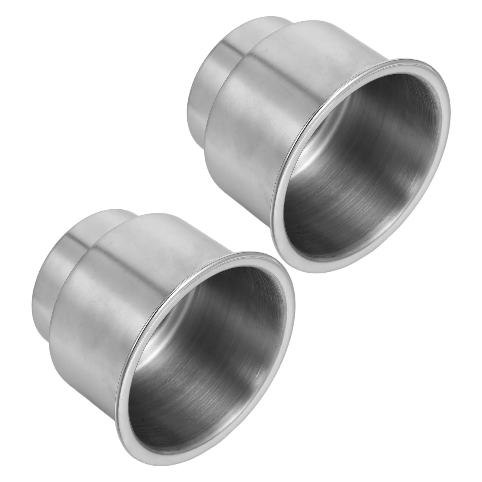 2Pcs 316 Stainless Steel Marine Cup Holder Inserts Cup Holder for Boat Yacht Rv Truck Outdoor Flush Mount