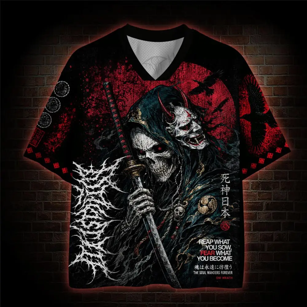 Hot Selling Products, Horror Dark Series Clothing, Fashionable Men's Short Sleeved Sportswear, Cycling, Short Sleeved T-shirts