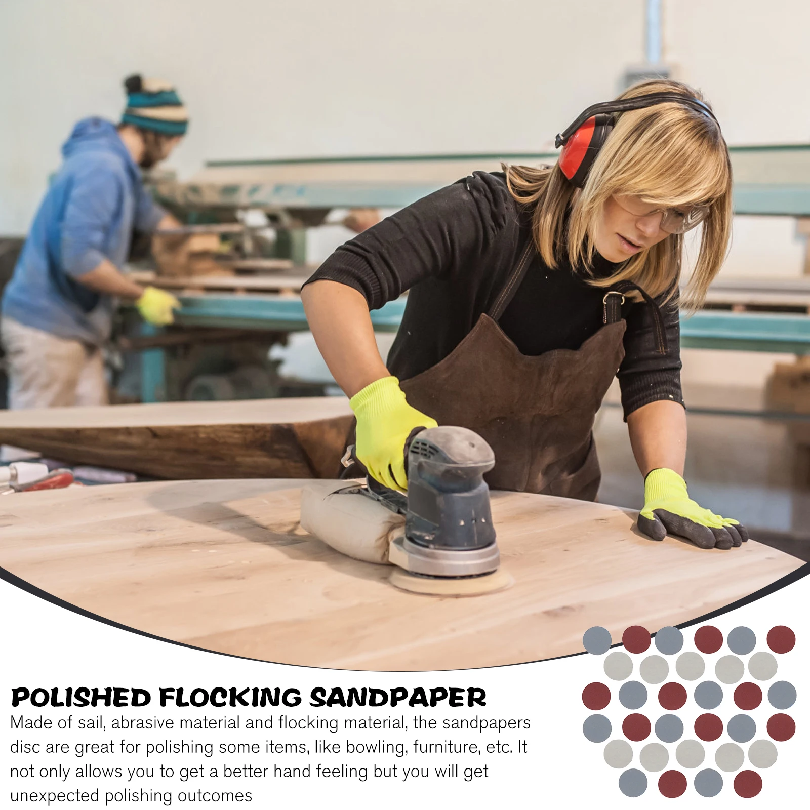 

Grinding Sanding Discs 25Mm Round Flocking Sandpaper 60-5000 Grit Anti- Resistant Homogeneous Grit