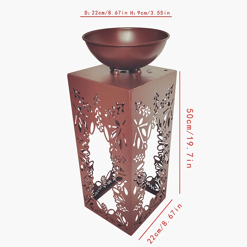 Modern raised chocolate iron hollow eco-friendly flower pot, suitable for home and outdoor garden use