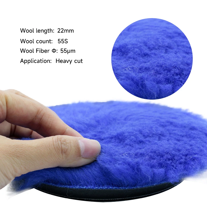 DETAILINGJapanese Polishing Wool Pad Buffer Polish Pure Woolamb Pad 3Inch/5Inch/6Inch  For Heavy Cut