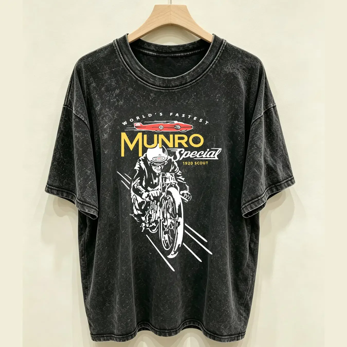 washed T Shirt NATIONAL MOTORCYCLE MUSEUM Anamosa Iowa XL Munro Special 1920 Scout vintage Washed Soft Top For Everyday Wear