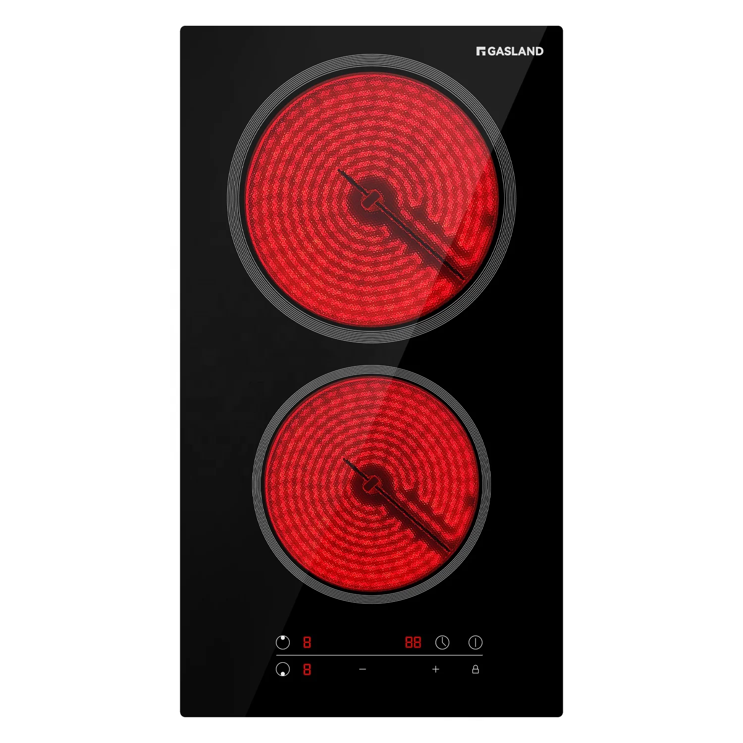 

GASLAND 12" Drop-In Electric Cooktop: 2 Burner, 3000W ETL, 16 Power Levels, Slide Touch, Keep Warm, Timer