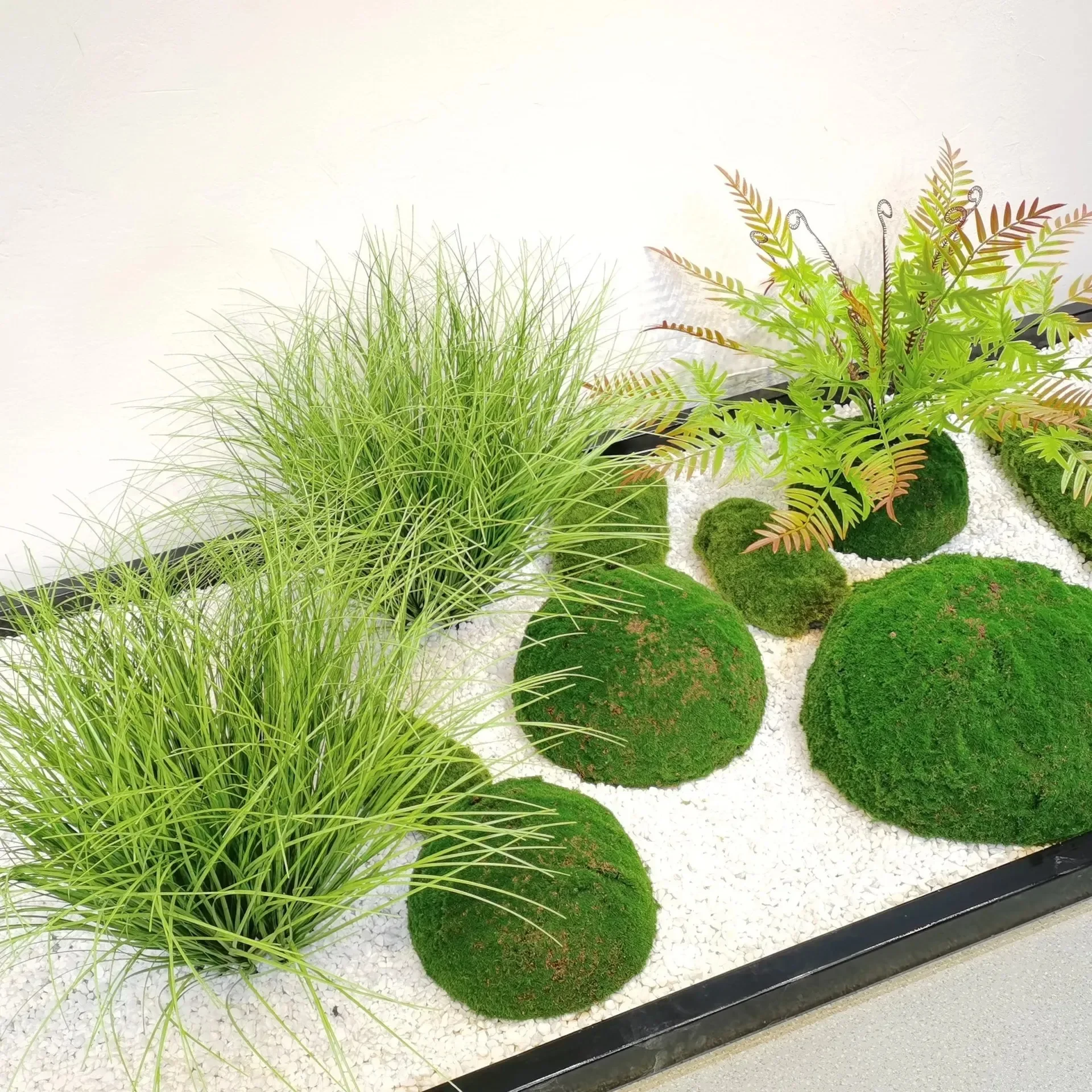 Simulierte kleine Grasbüsche zum Dekorieren von künstlichen Graslanden, simulieren Schilf, Zwiebelgras und künstlichen Grünpflanzen, Heimdekoration – Detail 8