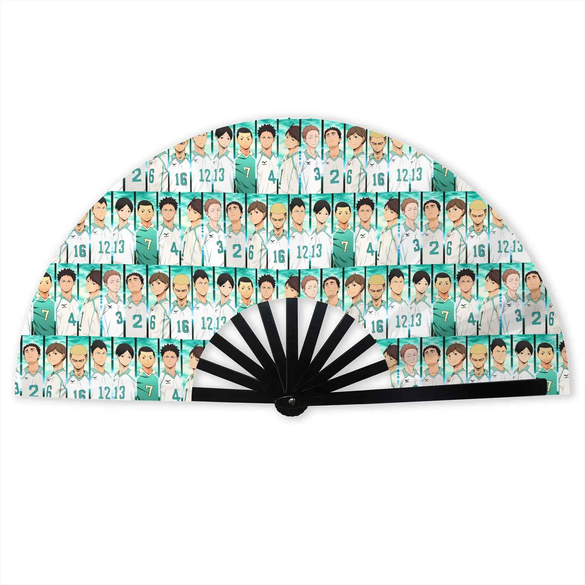 Abanico Plegable de Tela Issei Matsukawa Haikyuu Toru Oikawa Hajime Iwaizumi, Accesorio de Moda para el Verano, Abanicos Decorativos