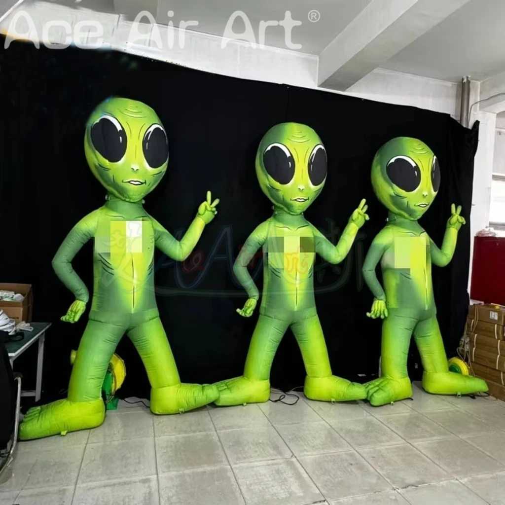 3 mH LED-Licht aufblasbarer aufblasbarer Alien-Modellballon für die Raumdekoration