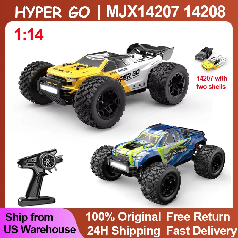 

Hyper Go MJX14207 14208 1/14 Brushless Motor RC Car Four-Wheel Drive Drift Off-Road Vehicle High-Speed Car Dual Shell Truck Mode