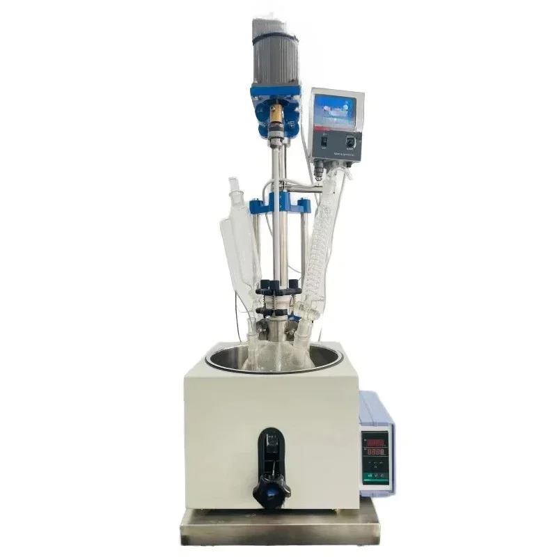 Laboratory Equipment Chemical Monolayer Glass Reactors for Synthesis of Pyrolytic Stainless Steel Bath or Heated Sleeve Reactors