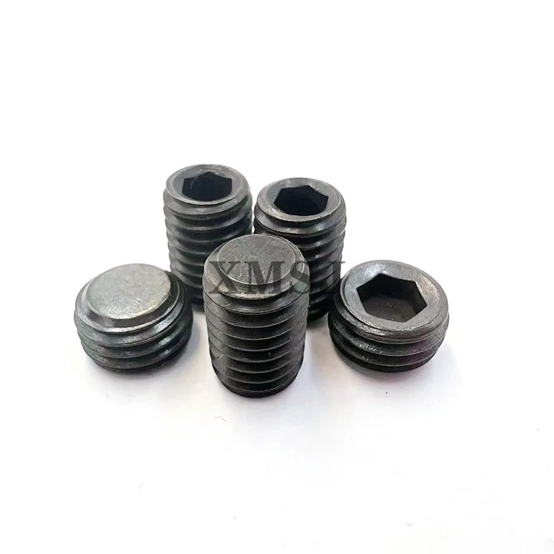 1/50pcs M2.5 M3 M4 M5 M6 M8 M10 M12 M16 Black Grade 12.9 Steel Allen Head Hex Hexagon Socket Flat Point Set Screw End Grub Bolt