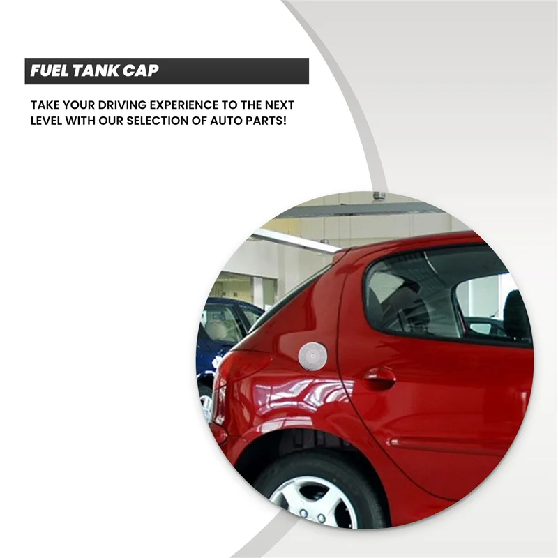 AEB1-الفولاذ المقاوم للصدأ غطاء خزان الوقود غطاء صندوق الغاز اكسسوارات السيارات التصميم ل 206 207 سيتروين C2 #3