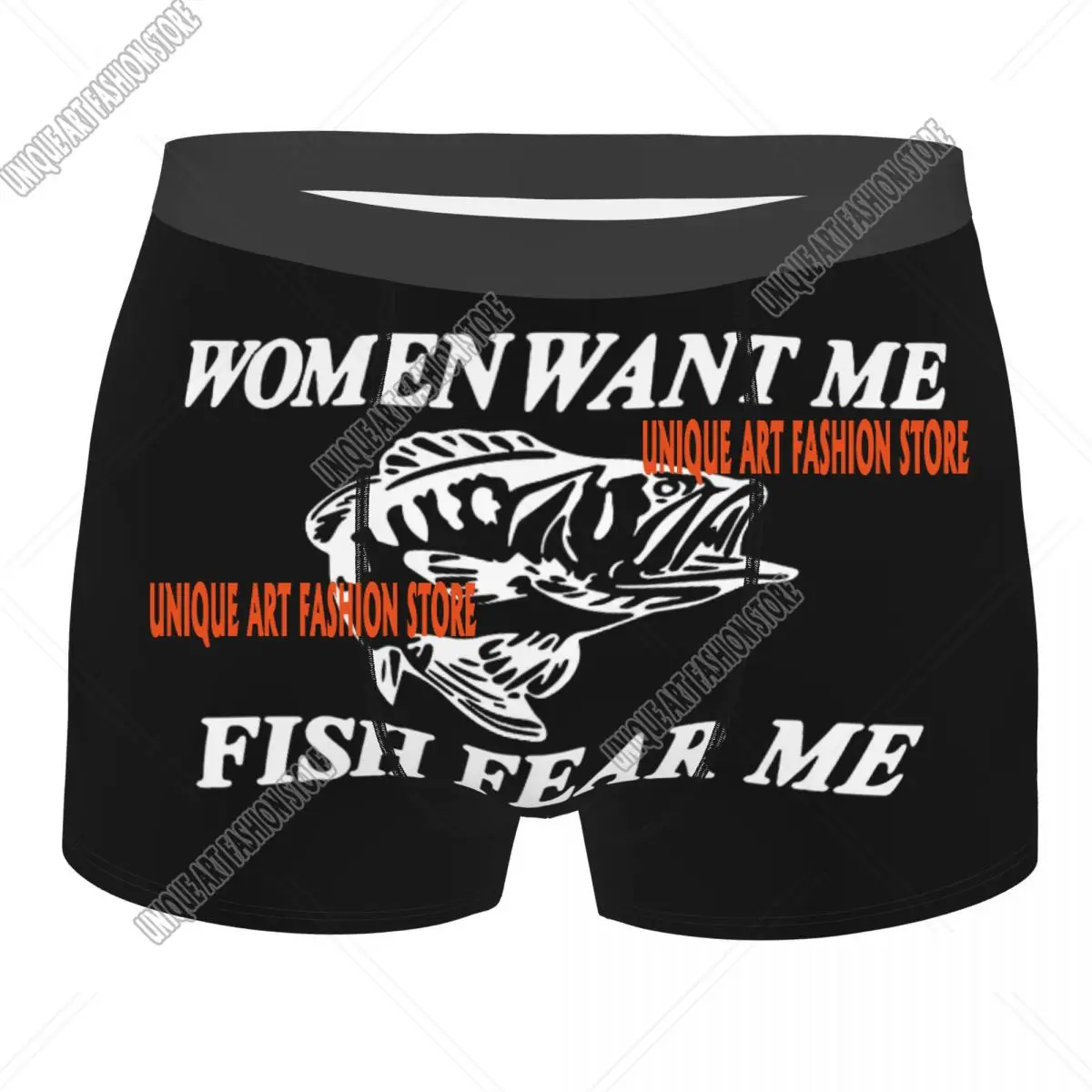 Women Want Me Fish Fear Me Boxer Shorts For Men 3D Printed  Fishing Fisherman Underwear Panties Briefs Breathbale Underpants