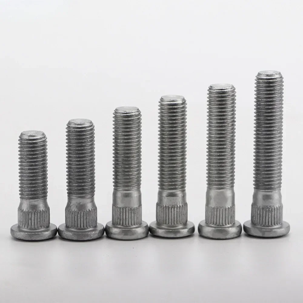 1pc Wheel Hub Spline Bolt Screw M12x1.25/M12x1.5 Knurled OD 14.3mm Length 43/48/52/55/60/65/72mm