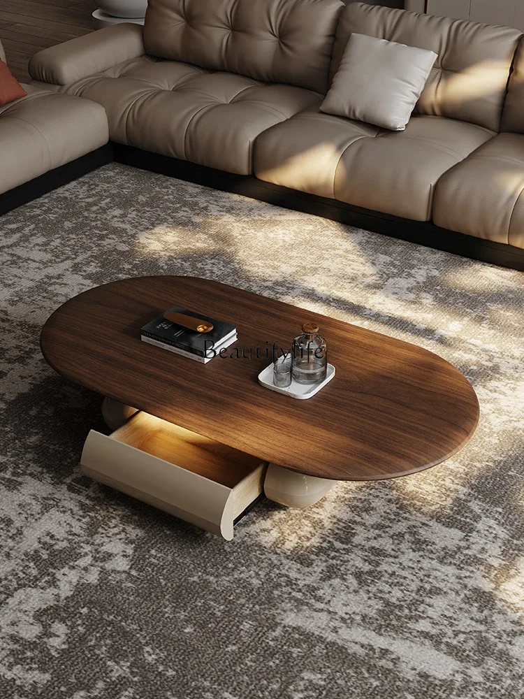 

Italian minimalist medieval coffee table modern minimalist light luxury coffee table high sense