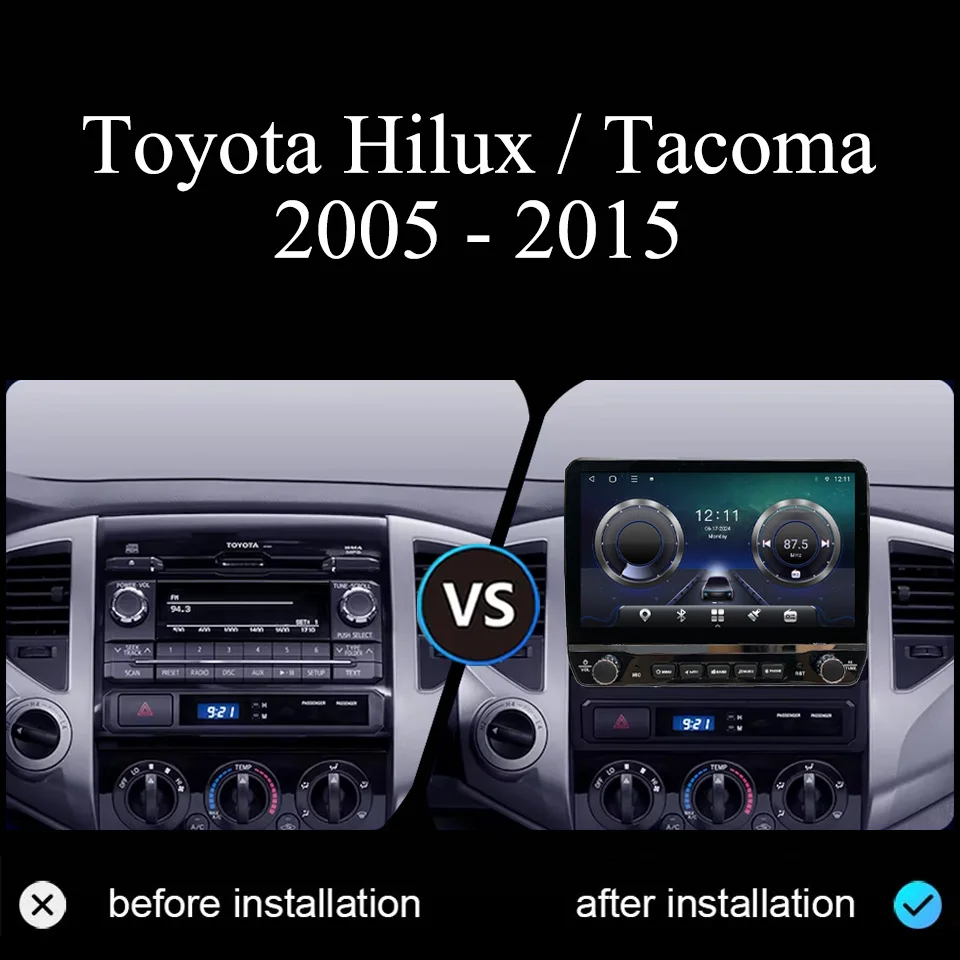 8Core 8G+128G Carplay Auto Car Radio Audio Stereo Tape For Toyota Tacoma Hilux 2005 - 2015 GPS Navi DVD 4G Lte Head Unit HU RDS