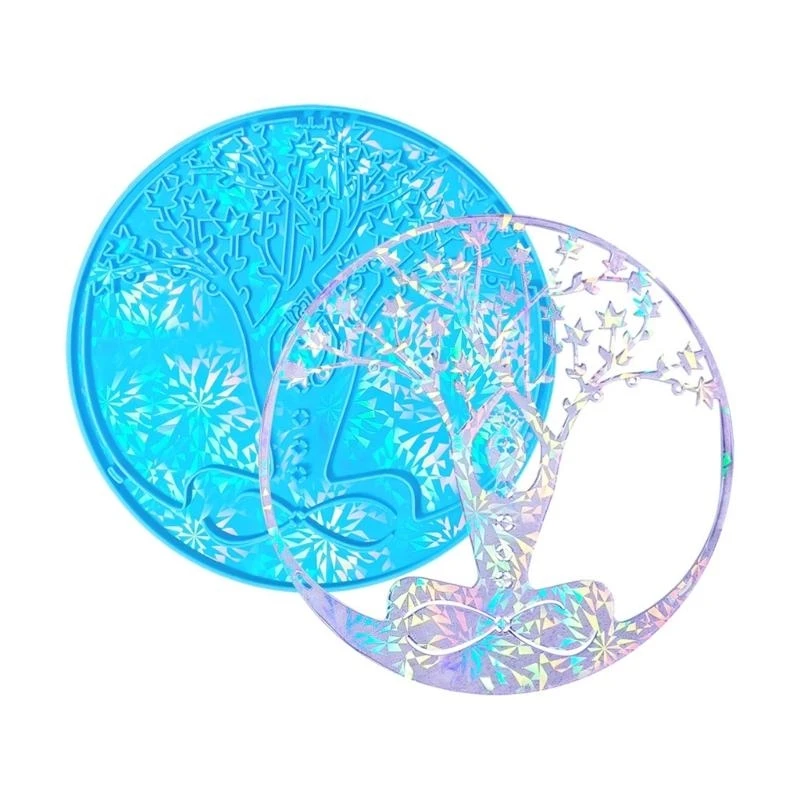 

Дерево жизни настенная силиконовая форма DIY настенный кулон декоративная форма из эпоксидной смолы голографическая подставка