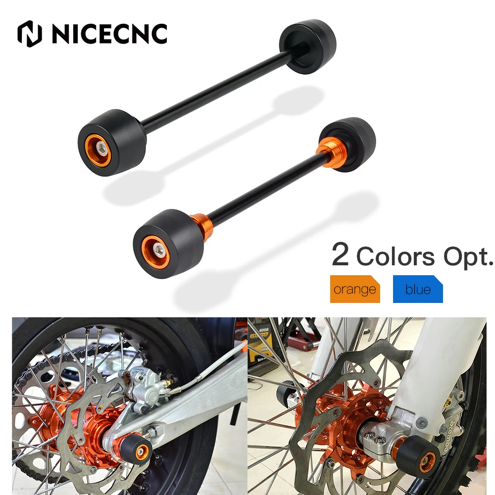 NiceCNC موتوكروس 20/22 مللي متر الجبهة الخلفية عجلة المحور المنزلق تحطم الوسادة ل KTM 125-500 EXC EXC-F XC-W TPI ستة أيام 2017-2021 XCF-W