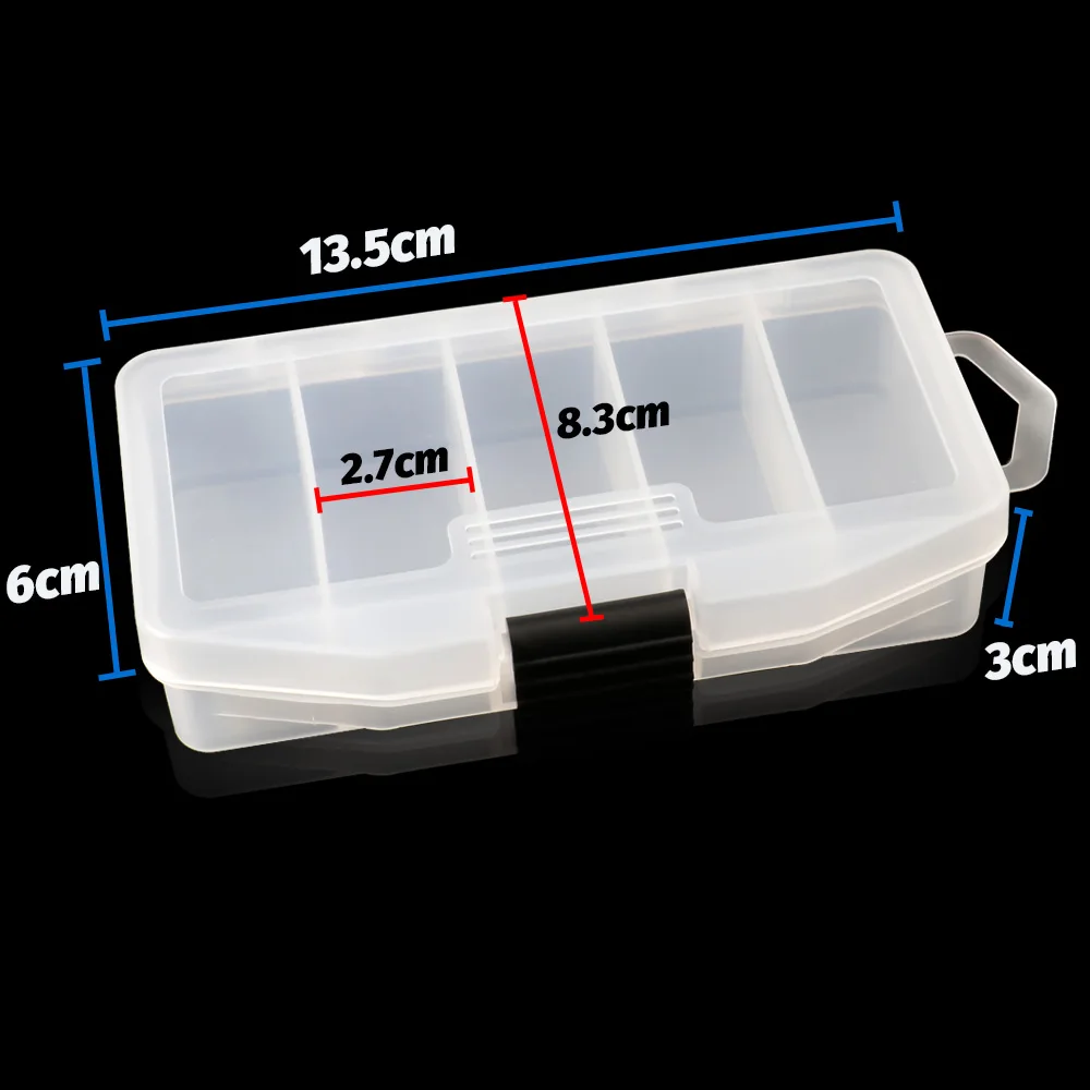Angelgerät-Box, tragbar, 5 Fächer, Platzbehälter, Köderhaken, Getriebe, Werkzeugzubehör, Boxen, Karpfen, Pesca-Halter, Aufbewahrungskoffer