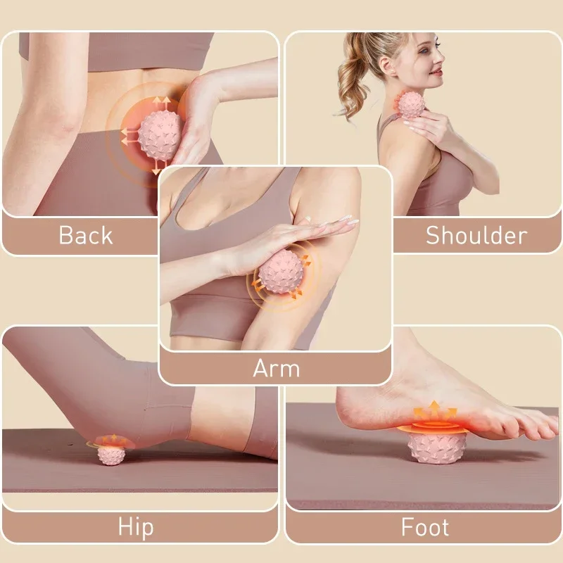 TPE اليوغا تدليك الكرة لدغ الأسطوانة كرة لياقة بدنية صغيرة تخفيف الزناد نقطة التدريب فآسيا الكرة المحلية العضلات الاسترخاء ممارسة #3