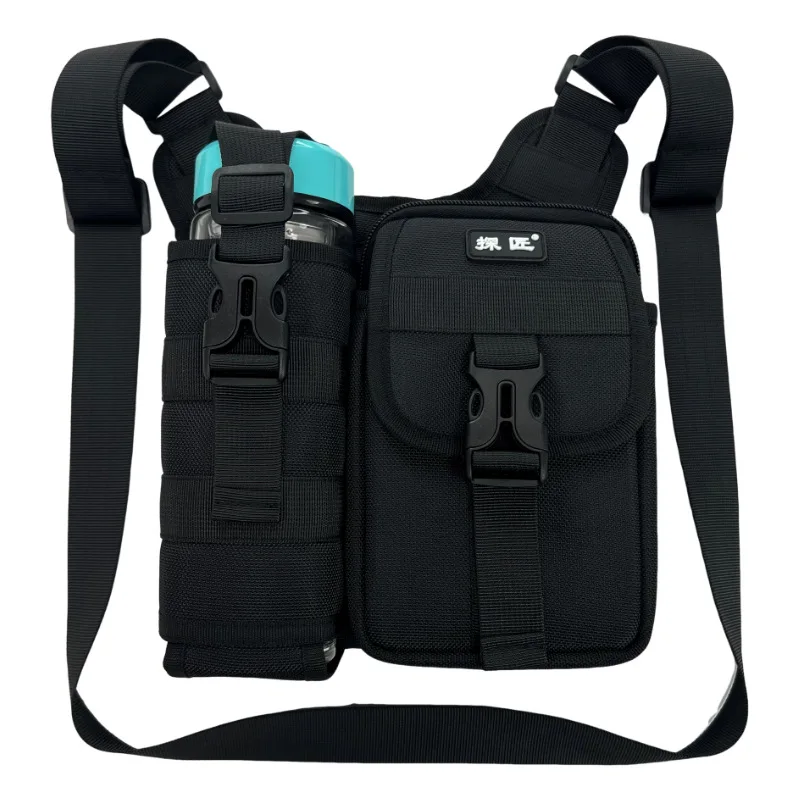 حقيبة كروس للرجال من قماش أكسفورد مقاومة للماء ومقاومة للاهتراء، حقيبة كتف واحدة للسفر بقفل موضع زجاجة المياه