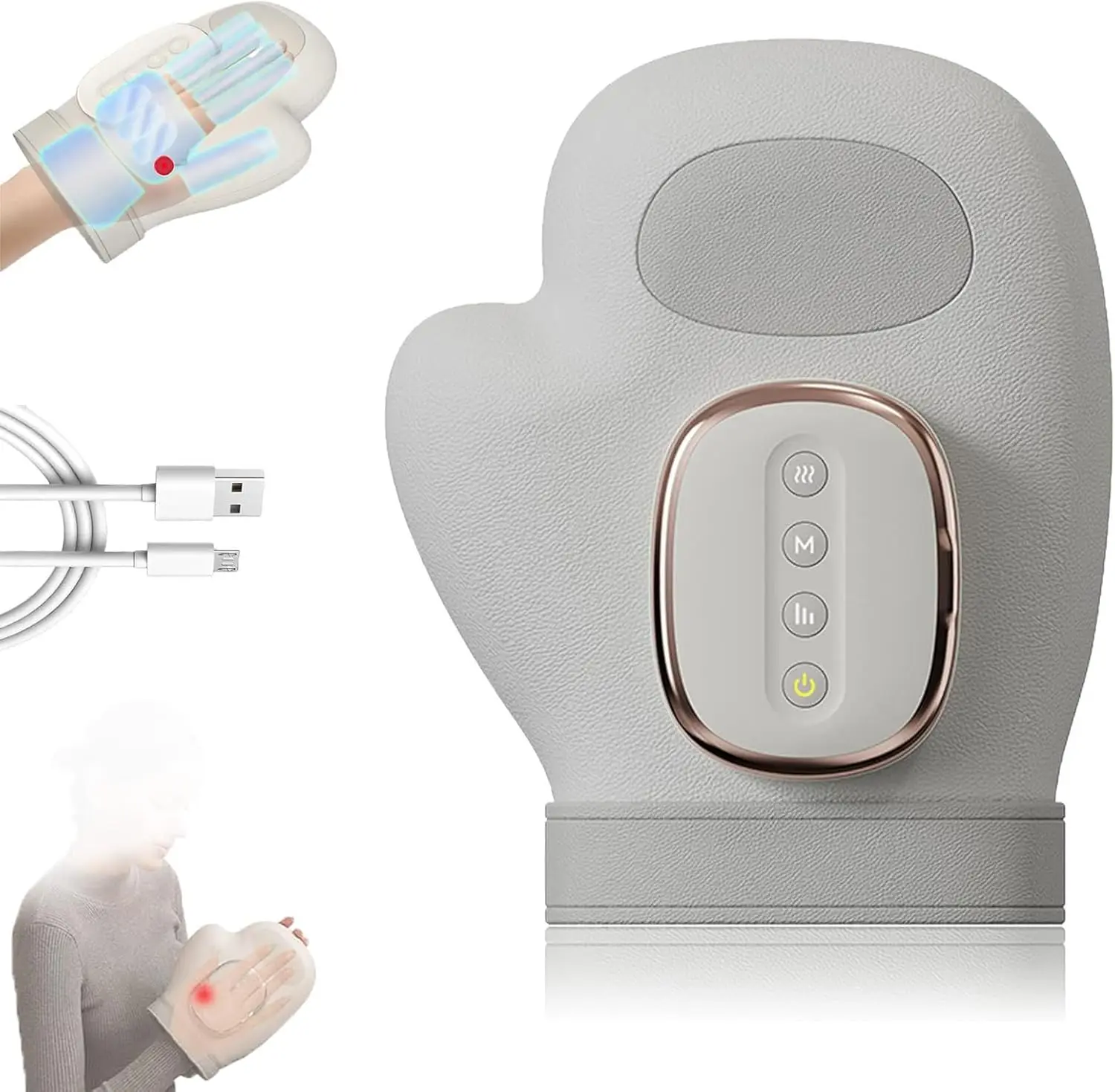 

Беспроводной электрический 5-уровневый электрический массажер для рук с давлением воздуха, 3D подушка безопасности с суставами пальцев, расслабляющий массажер для рук на ладонях и пальцах