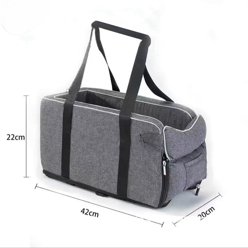 

Автомобильная кровать для собаки, плюшевая всесезонная портативная консоль для домашних животных, уютное дорожное сиденье для маленьких собак и кошек, центральная консоль, подарок для любителей домашних животных