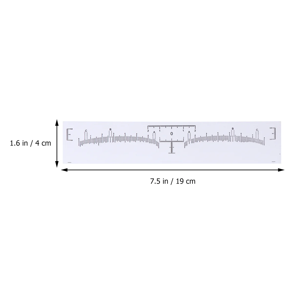 120PCS Mini Meetinstrument Schuifmaat Wegwerp Wenkbrauw Liniaal Sticker Vormgeven Gereedschap