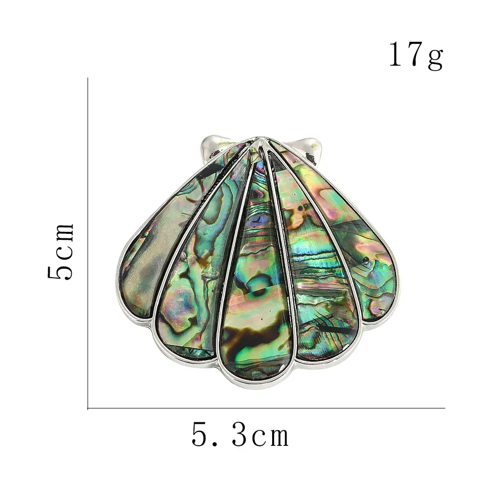 1PC Scalloped Abalone Brooch Dress Decoration Brooch Craft JK Skirt Decor Pin Badge Multi-functional Corsage Jewelry Accessories