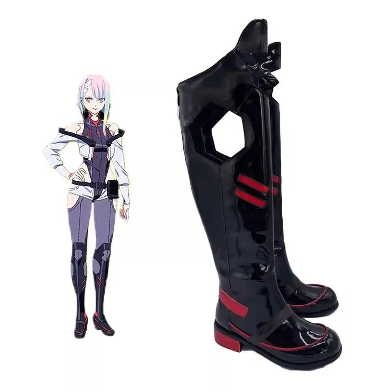 Zapatos de Cosplay de Anime Edgerunners Lucy, botas de Cosplay, accesorios de disfraz de Halloween, accesorios hechos