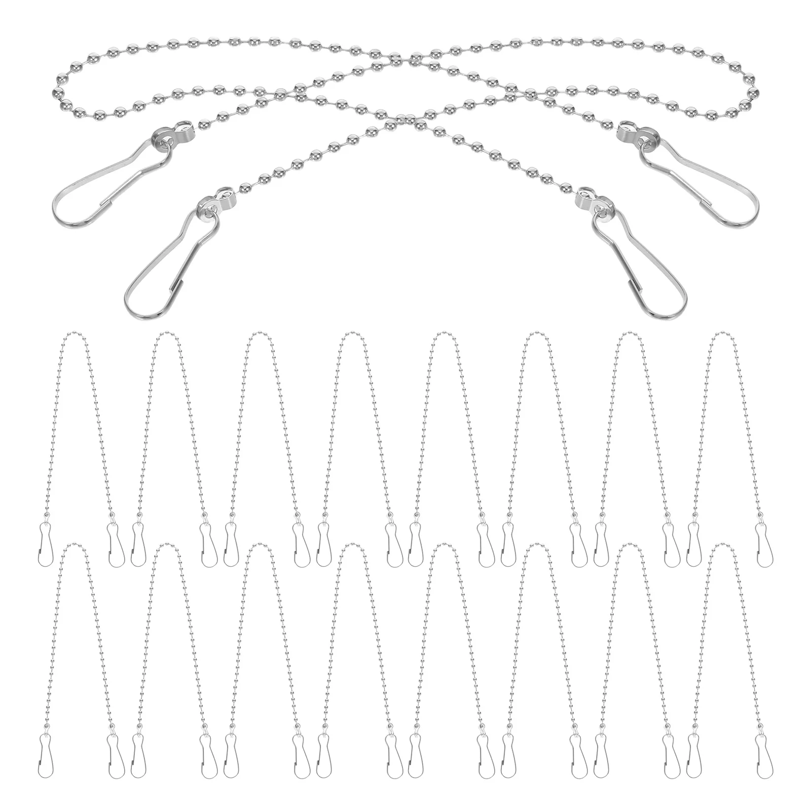 

24 Pcs Hanging Chain 28cm Metal Hangers Plants Signs Decorative Hooks Stainless Steel Chains Link Chain Decor Billboards POP