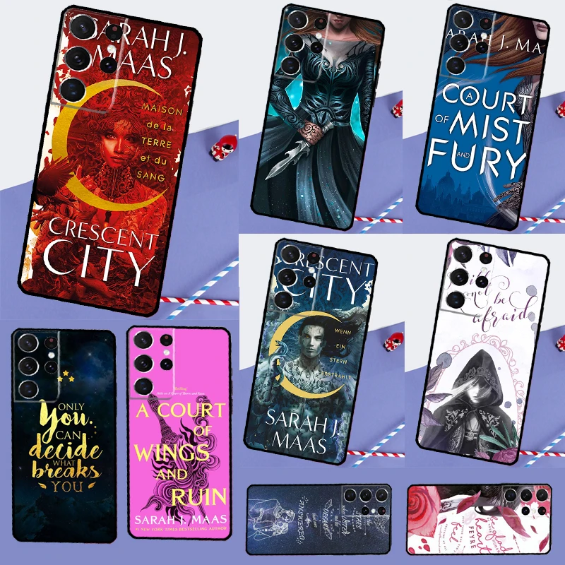 A Court of Mist and Fury Sarah J Maas Phone Case For Samsung Galaxy S23 S22 S21 Ultra S20 FE Note 20 10 S8 S9 S10 Plus Cover