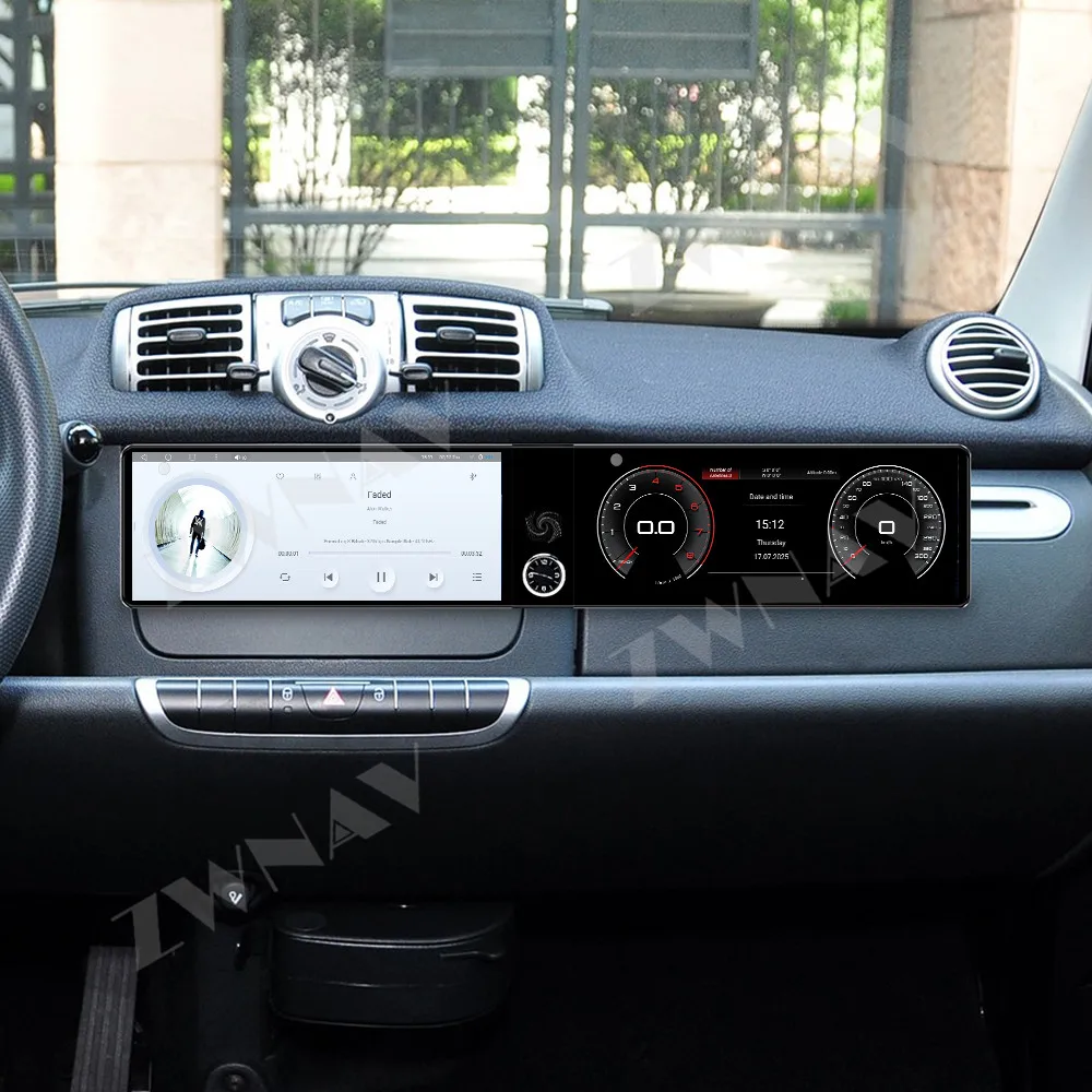 Android 13 For Mercedes-Benz Smart 2011-2015 Dual 12.3 Inch Multimedia Display Screen Car Accessories Car GPS Navigation Player