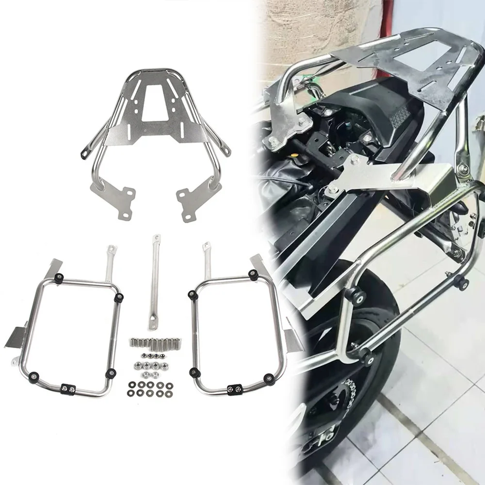 

For HONDA CB500X CB400X Motorcycle Side Panniers Rack Frame Top Box Case Saddlebag Bracket Pannier Stainless Steel Luggage Racks