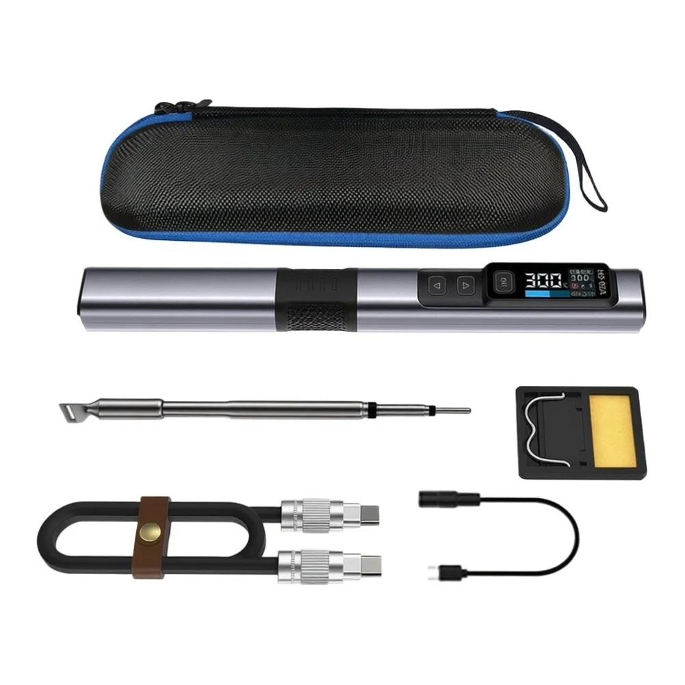Corded Digital Soldering Iron Kit HS-02A 100W for Precision Wire Soldering and Component Replacement on Printed