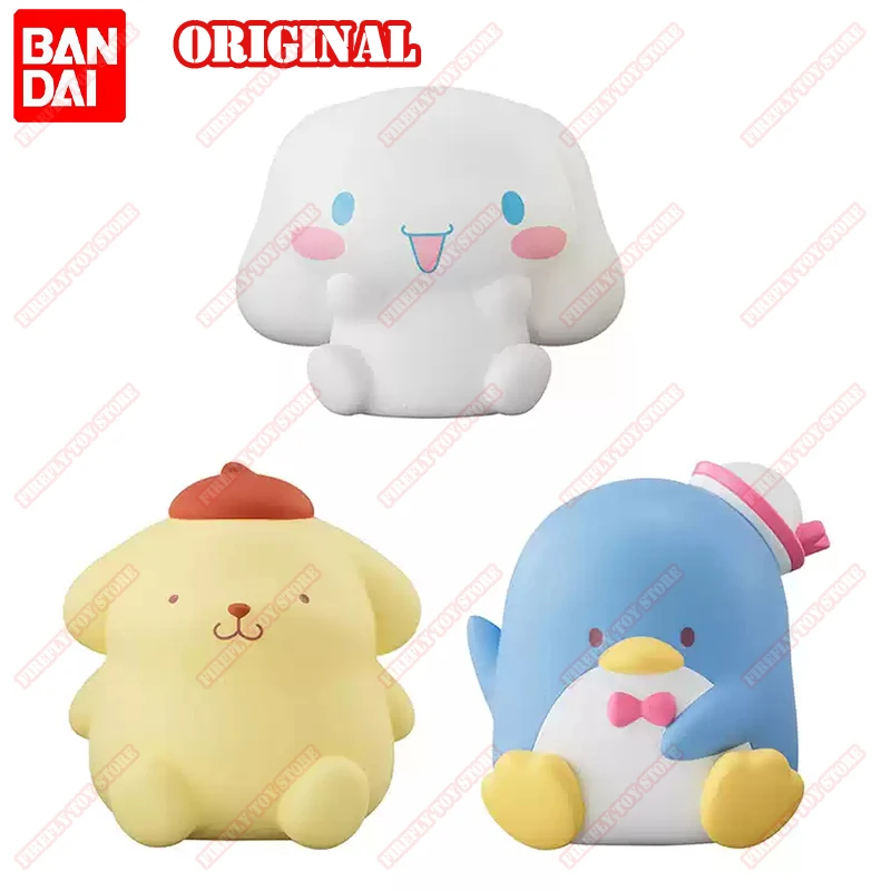 BANDAI Original Sanrio Animation Game Peripheral Toys Cinnamoroll Purin Gacha Gashapon Anime Action Model Figures Collection