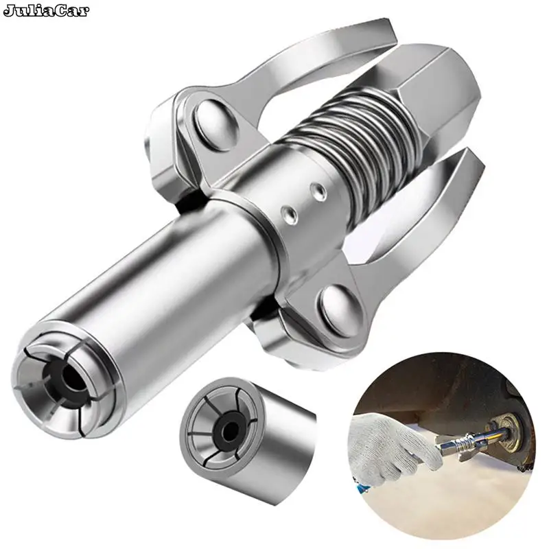 

Grease Gun Coupler 10000 PSI NPTI/8 High Pressure Nozzle Oil Pump Car Injector Lube Head Service Parts Lube Tool