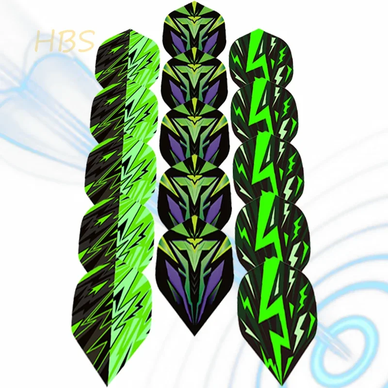 

15PCS Standard Dart Leaf Pop Dart Accessory Tail 4.4 X 3.6 Cm /1.73 X 1.42 Inches 3 Styles Single or Mixed Green Series