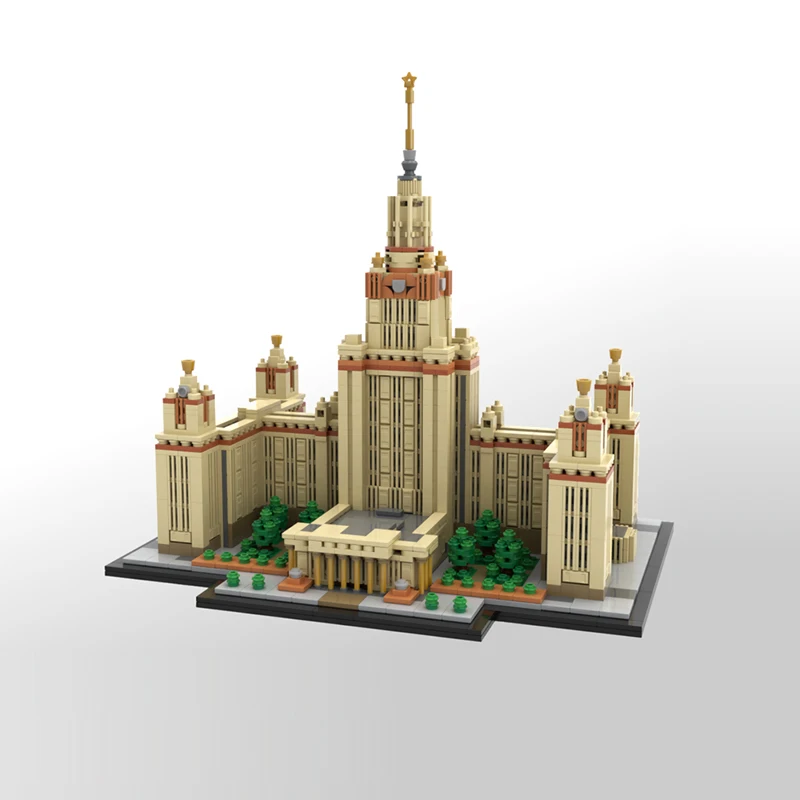 都市の街並みモデル MOC 組み立てブロック 大学の建物 モジュール式テクノロジー 子供向けホリデーギフト 組み立ておもちゃセット