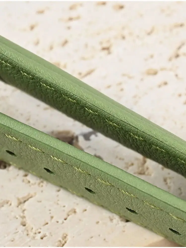 San Martin 20mm Pillowy Soft Swift Leather Strap For Mechanical Watches Band With 316L Pin Buckle Quick Release BD0011