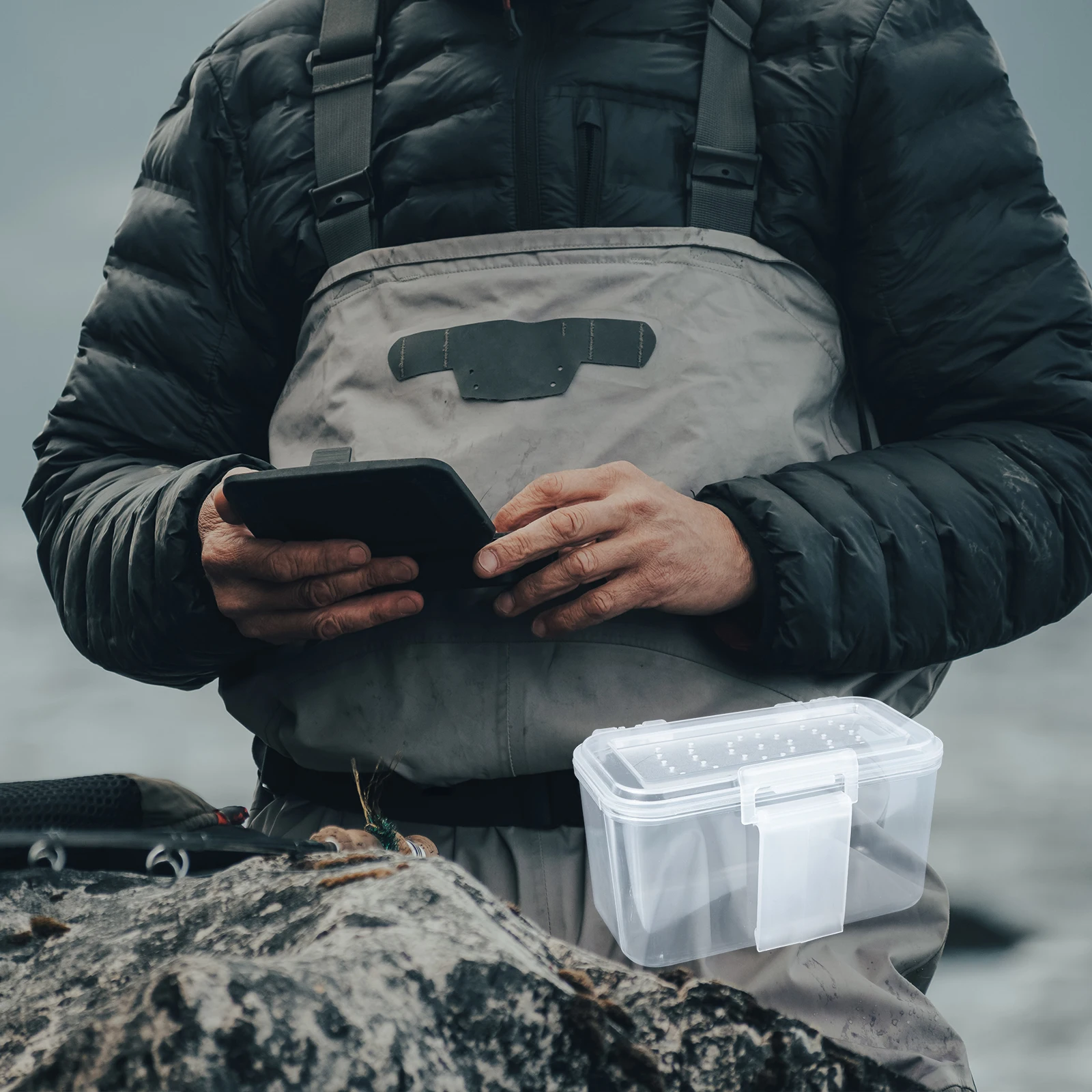 

3 Pcs Bait Box Large Capacity Tackle Boxes Fishing Gear Organizer Lure Plastic Portable Professional