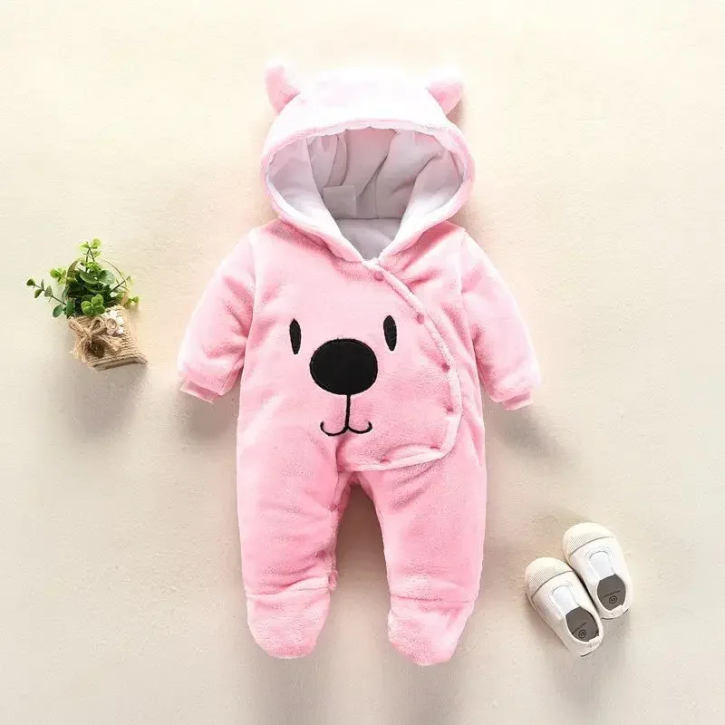 New Baby Cartoon Romper Baby Winter Clothes hooded Infant jacket Girl Boy Warm coat Kids Baby Outfits Clothes Baby Costume