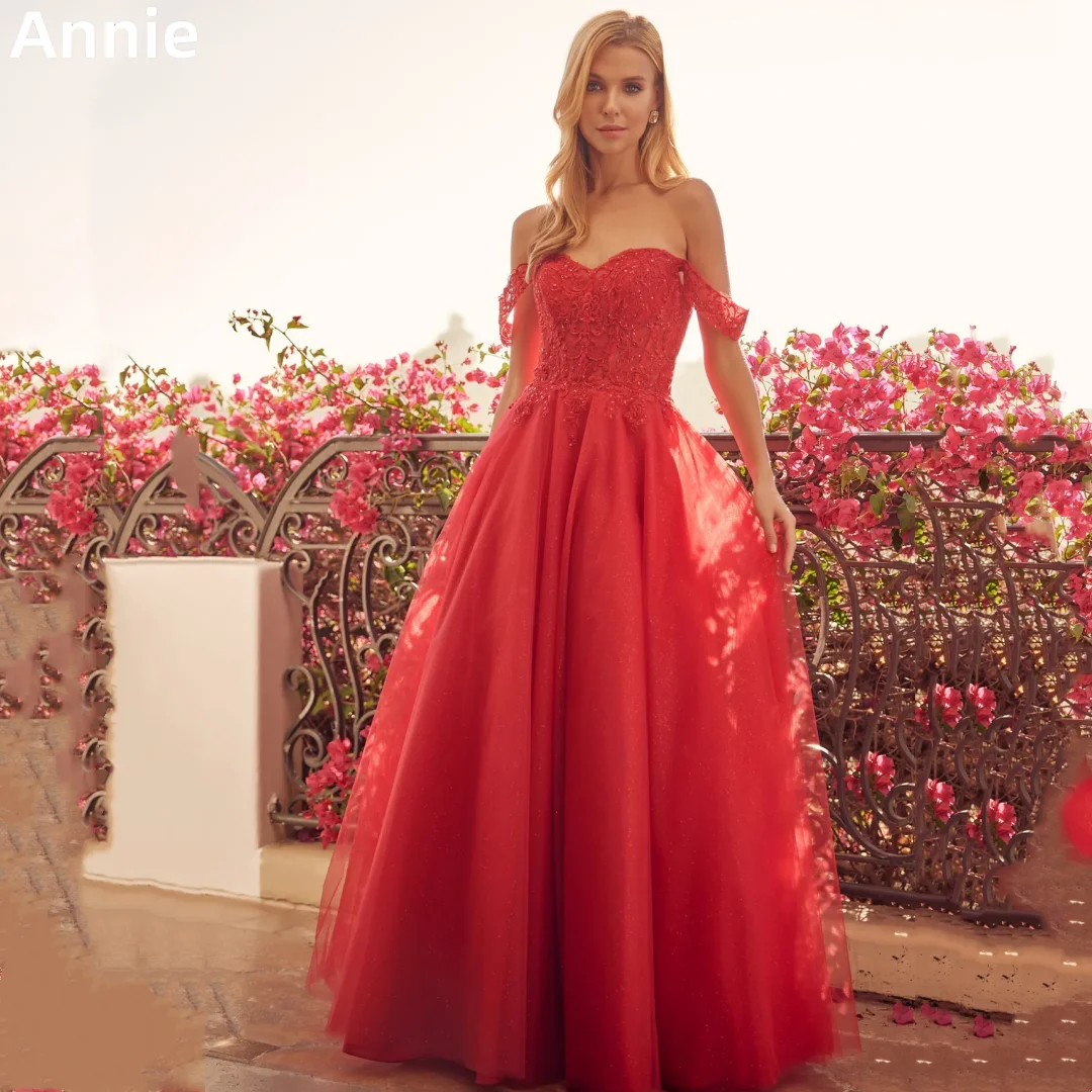 Annie Red Bride Bal fur ses, Tulle Glitter, VincSpéciale, Robe De Soirée De Mariage, Robes De Soirée De Luxe Pour Femmes