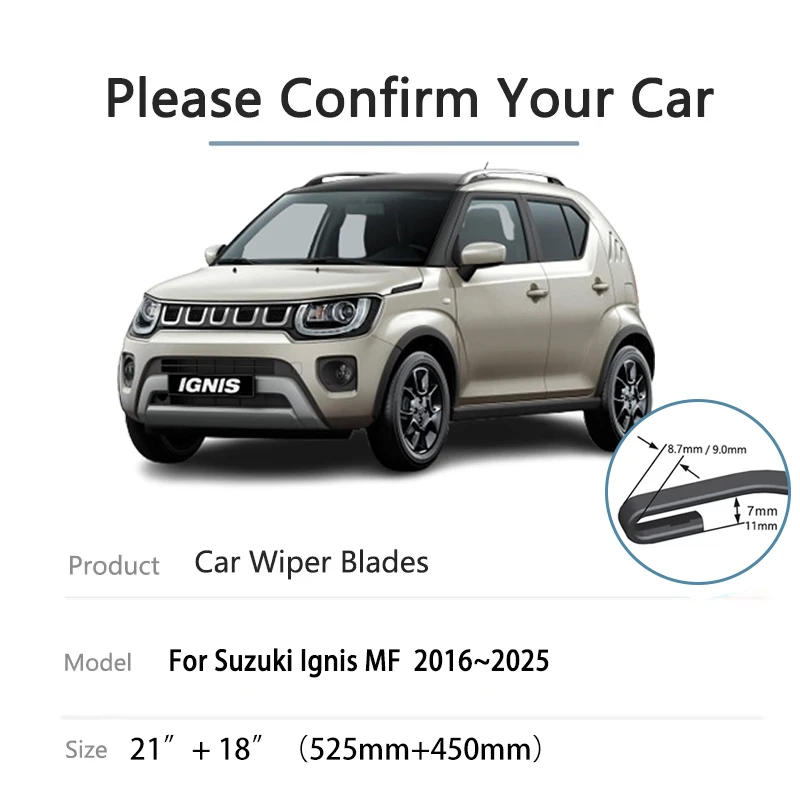 

For Suzuki Ignis II MK2 MF Parts Accessories 2017 2016~2025 Car Blade Rubber Window Windshield Windscreen Wiper Auto Rain Brushe
