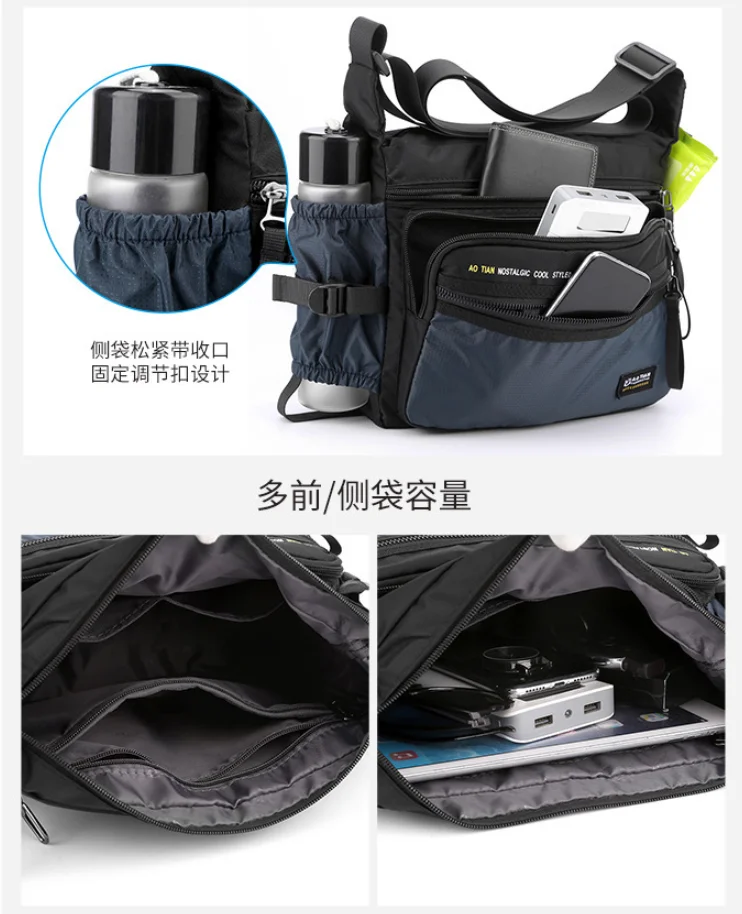 

Мужская сумка через плечо из ткани Оксфорд, маленькая сумка-мессенджер, повседневная сумка через плечо, сумка-кроссбоди, сумка для мужчин