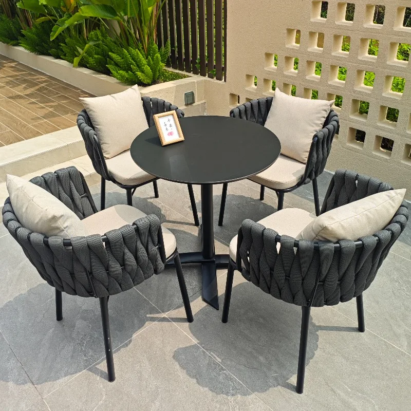 Garden waterproof and sun-resistant rock slab desktop cafe milk