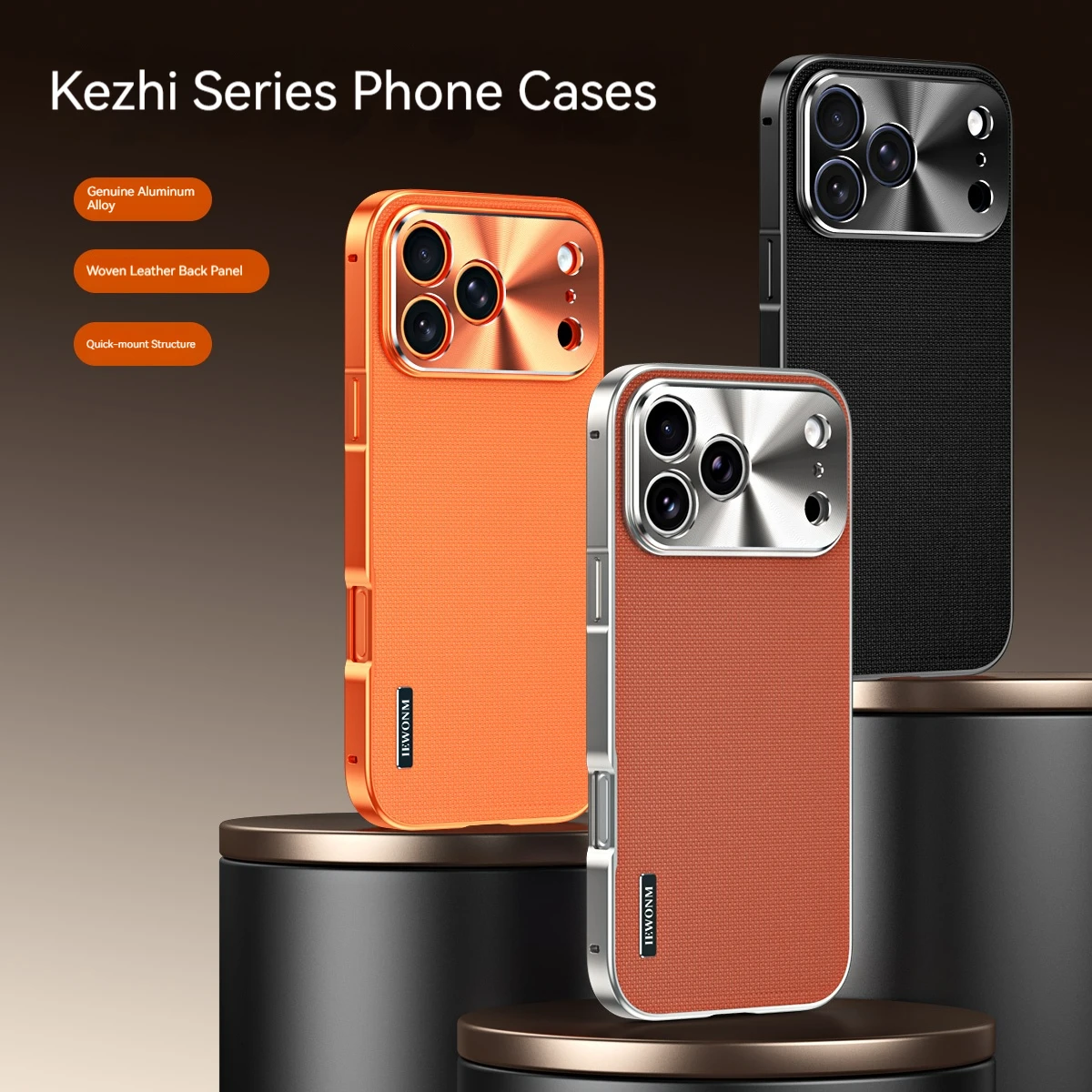 

Чехол для телефона из алюминиевого сплава с плетеным кожаным покрытием, для iPhone 17 Pro Max 17 Pro, магнитный, амортизирующий, с металлической рамкой, защитный