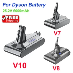 Batería recargable para aspiradora de mano, 6000mAh, 25,2 V, para Dyson V10, V7, V8, V10, SV10, SV12
